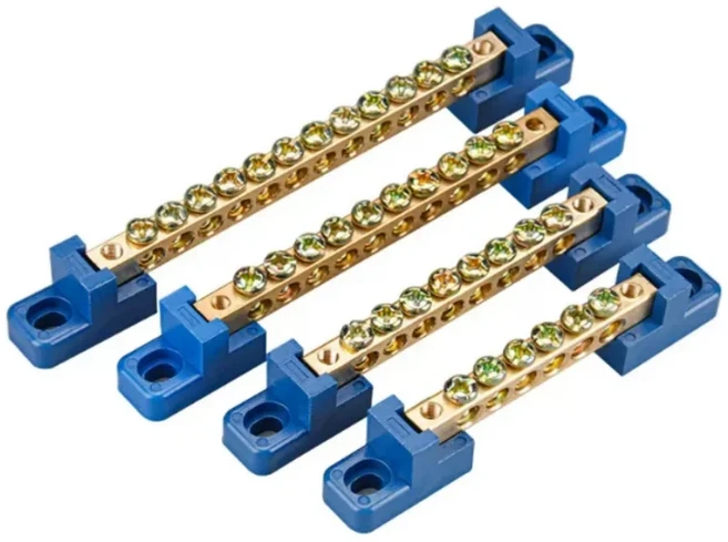 69 구리 접지 바 4/6/8/10/12 홀 터미널 블록 전기 패널 분배함 시스템용, 01 8페이지, 01 1pcs