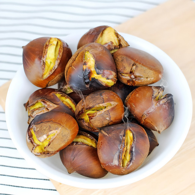 24년 햇 공주 정안 밤 칼집밤 2kg 군밤용 농가직송, 1개