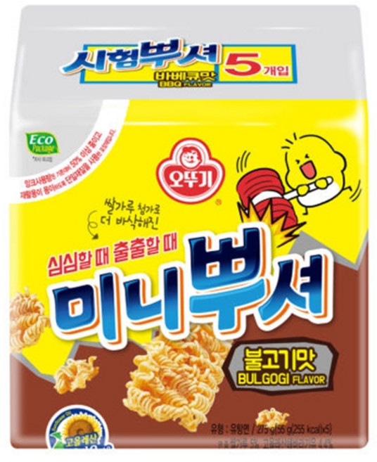 오뚜기 미니뿌셔 불고기맛 멀티팩, 275g, 4개
