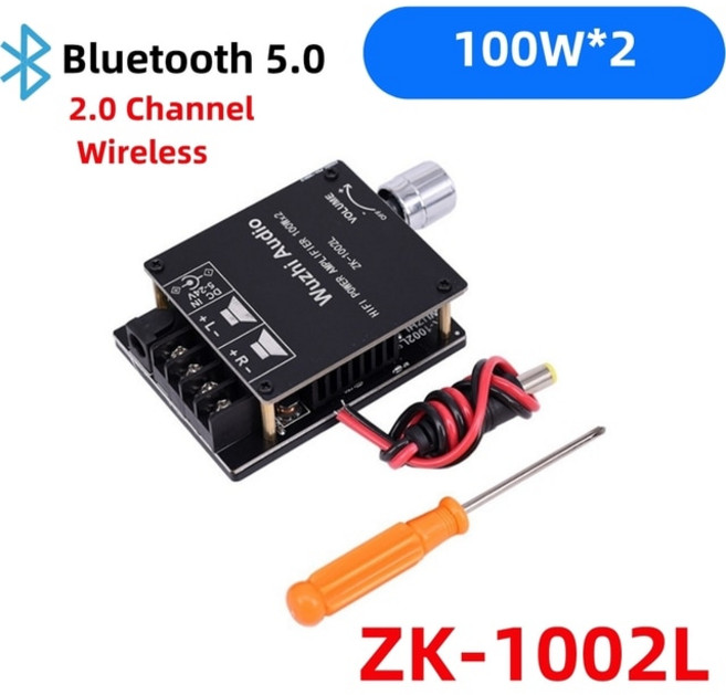 ZK-MT21 서브우퍼 디지털 파워 앰프 보드 2.1 채널 스테레오 모듈 블루투스 5.0 베이스 50WX2 100W, 04 ZK-1002L