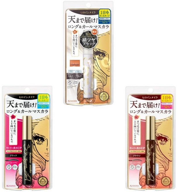 키스미 히로인 메이크 롱업 마스카라 슈퍼 워터프루프 6g 블랙 브라운 실키 블랙, 1개
