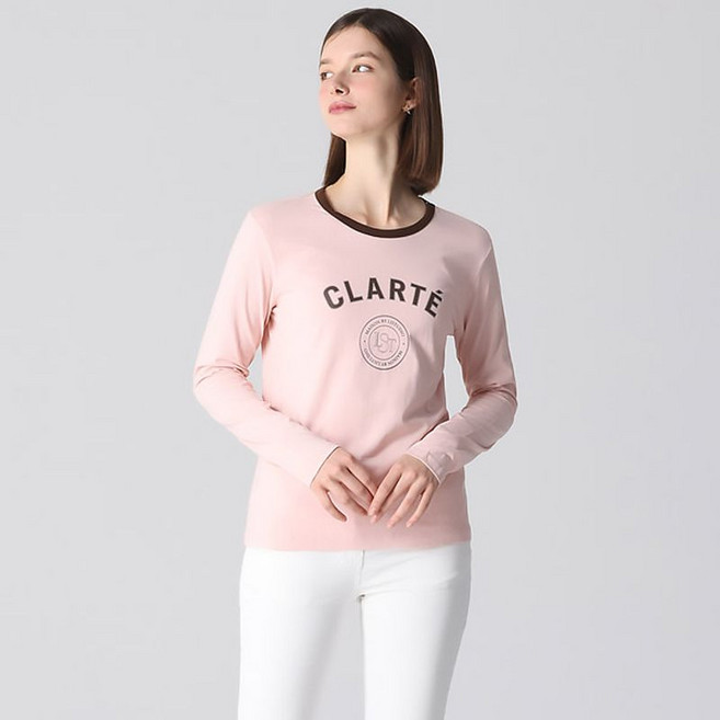 리스트 메종 코튼 레터링 배색넥 티셔츠 택가격 98000원