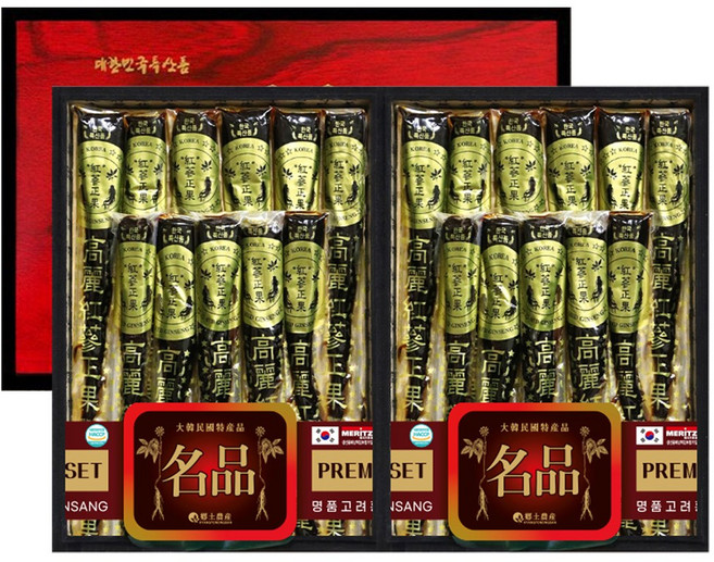 명품고려 홍삼정과 낱개정과 선물세트, 600g, 1개, 칠기 +쇼핑백 패키지 내 동봉