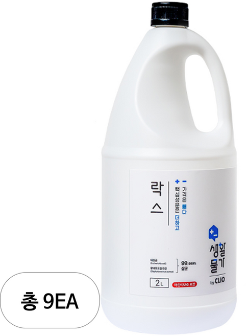 크리오 생활물가 욕실용 락스, 2L, 9개