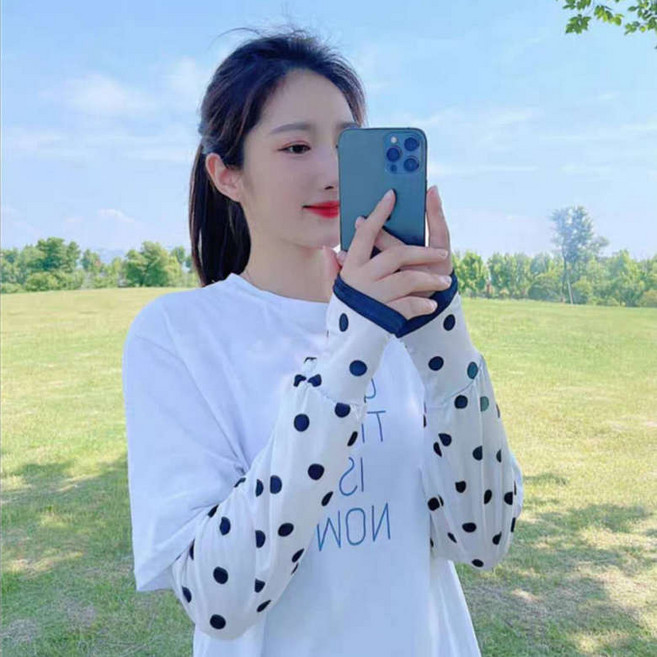 이여빈 여름 손등커버 아이스 쿨토시 운전 등산, 땡땡이, 1개