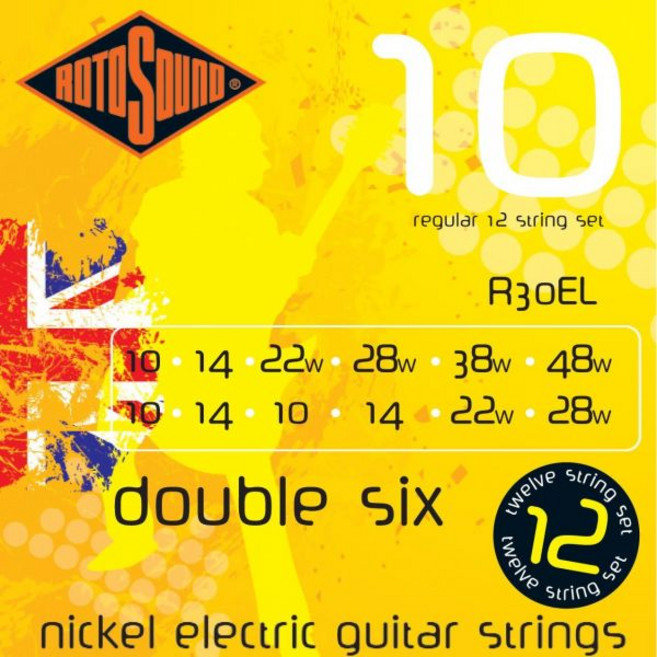 ROTOSOUND로토사운드 R30EL 니켈 12 스트링 전기기타 10 14 22 28 38 48, Single, Single, Single
