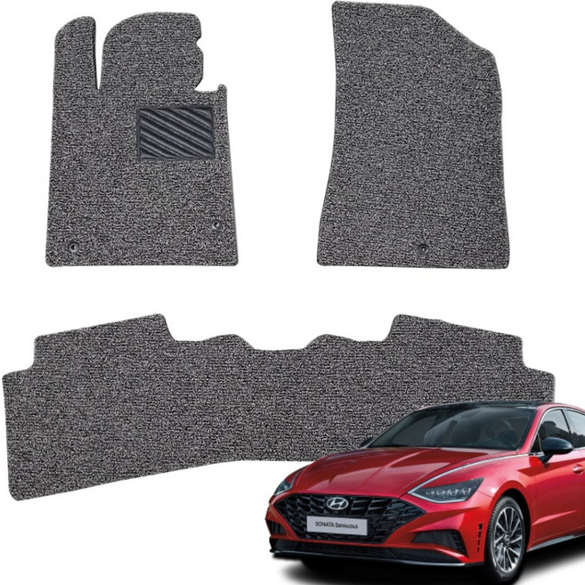 레버 현대 쏘나타 전용 소나타 전차종택시포함 제작가능 1+2열 확장일체형 코일 자동차매트, 그레이, 쏘나타 LF/뉴라이즈 LPG(2014.3~2019)