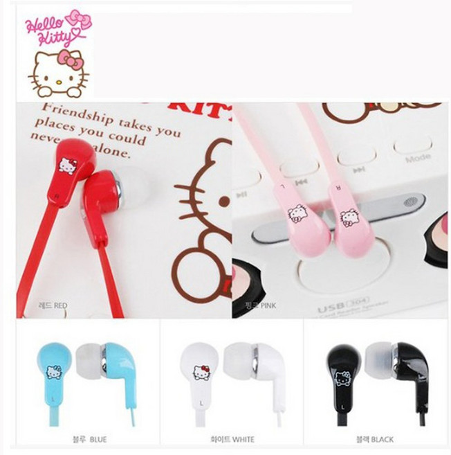 헬로키티 이어폰 HE-130 무통증 커널형 이어폰 MP3 PC 테블릿 스마트폰, 헬로키티 이어폰 HE-130 블루