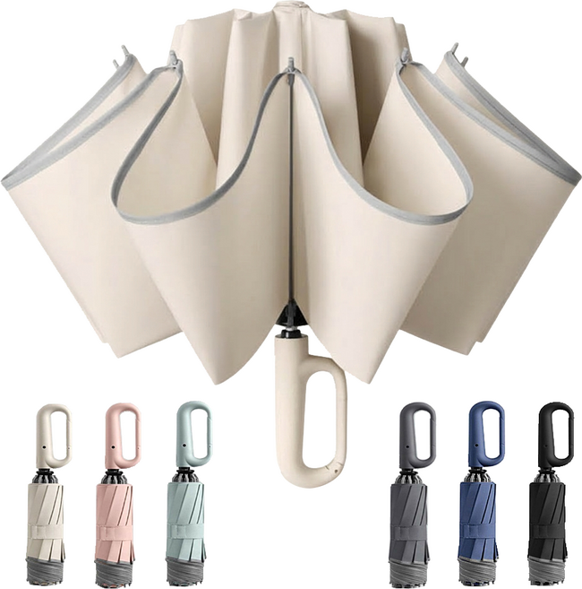 거꾸로 걸이형 자동 UV차단 3단 양산 우산