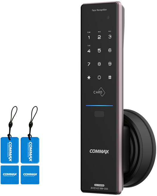 COMMAX 안면인식 무타공 푸시풀 디지털도어락 현관문 얼굴인식 번호키, CDL-710MPBio, 고객직접설치