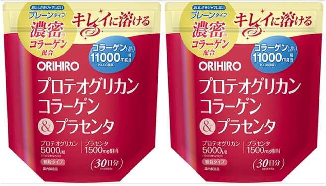 오리히로 프로테오글리칸 콜라겐 & 플라센타 180g 2개 세트