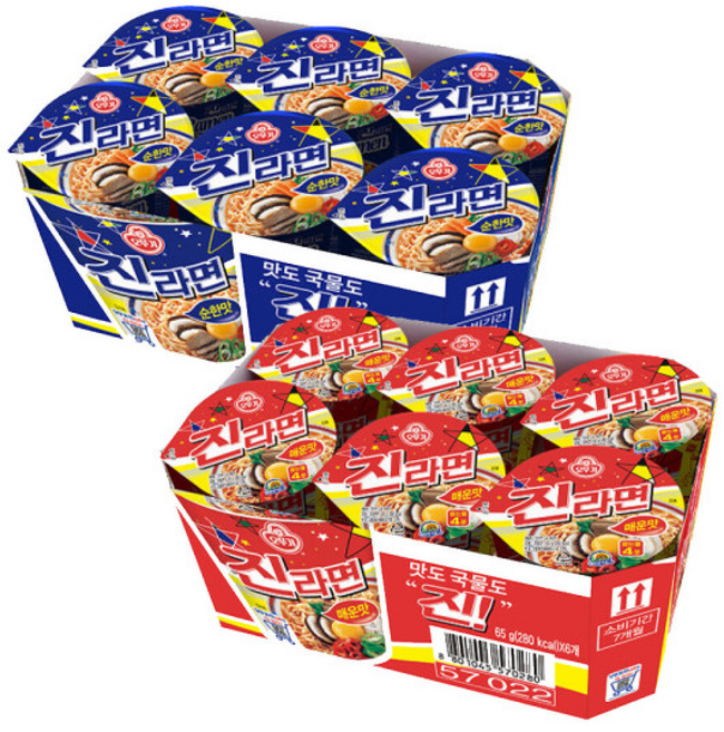오뚜기 진라면 순/매 소컵 /컵라면, 1팩