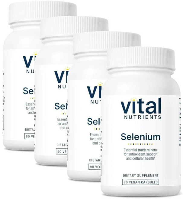 바이탈 뉴트리언츠 셀레늄 200mcg 캡슐 Vital Nutrients Selenium, 4개, 90정 - 쿠팡