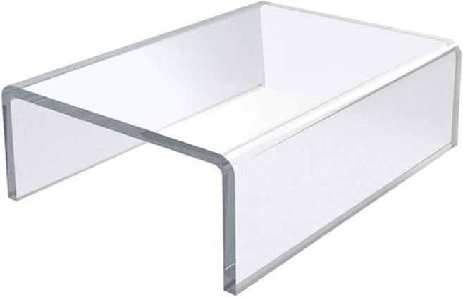 아자르 디스플레이 515330 2인치 사각 아크릴 라이저 투명4팩, 5.5" W x 4