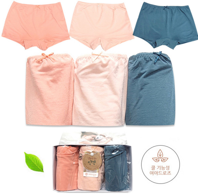 엠알키즈 아띠인견 여아 드로즈 3매입 아동팬티 사각