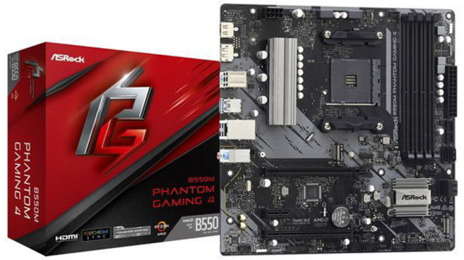 ASRock 華擎 B550M Phantom Gaming 4 AMD CPU用 主機板, 單一商品