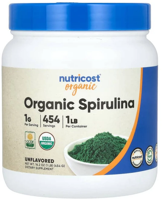 뉴트리코스트 유기농 스피룰리나 무맛 454g, 1개 - 쿠팡