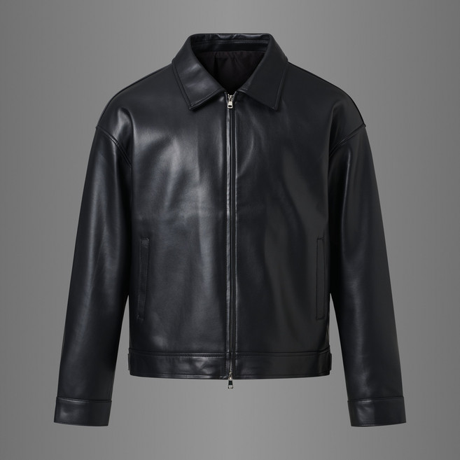 DIWO 천연 양가죽 오버핏 카라 자켓