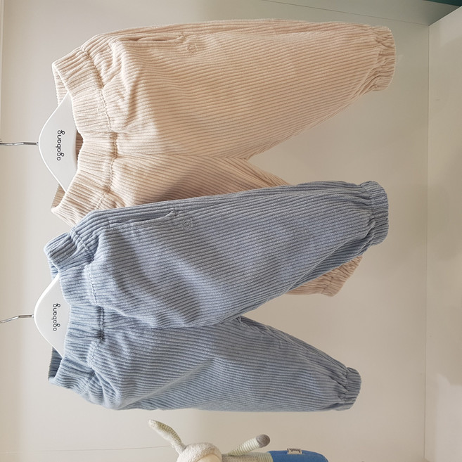 아가방 겨울 베이비페어 포근 벨로아 유아 바지 / 세련된 블루 베이지 발목 밴딩 있어서 겨울 부츠랑 찰떡 유아 겨울 바지 / 매일입게되는 데일리 편한 외출복