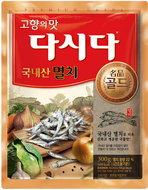 CJ제일제당 다시다 명품골드 멸치, 300g, 14개