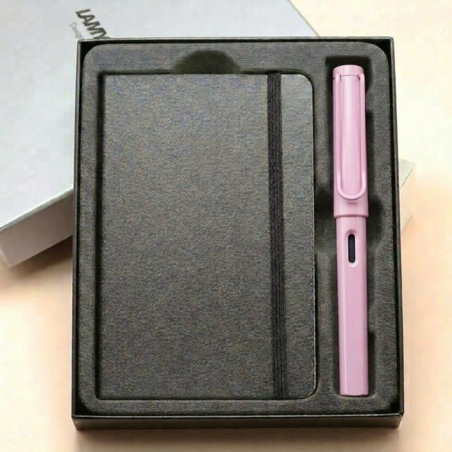 라미 사파리 만년필+노트 SET / 선물포장 정식수입처 제품, 라이트로즈 EF촉