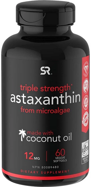 Sports Research Astaxanthin 스포츠 리서치 아스타크산틴 12mg 60정, 1개 - 쿠팡