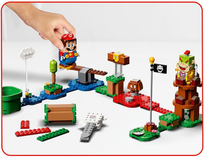 슈퍼마리오 소리나는 조립 블럭 장난감 역할극 전시용 산만한아이 상황극 교구 인지력 블록완구, 루이지 초록
