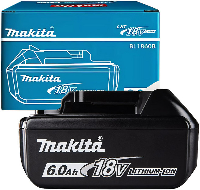마끼다 정품 18V 6Ah 리튬이온 배터리 BL1860B BL1860 잔량체크, 1개