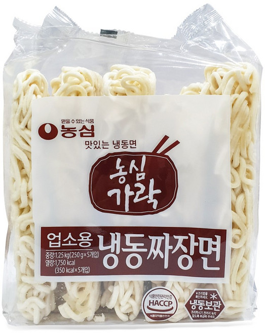 +농심 가락 냉동 짜장면 1.25kg (250g 5입) 업소용 중화면, 1개