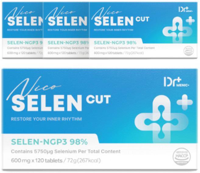 [정품 함량 98%] 니코 셀렌컷 셀렌NGP3 98%, 4개, 120정