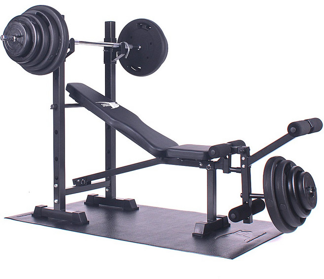 포스스포츠 포스각도&레그벤치프레스 블랙원판10~80kg세트