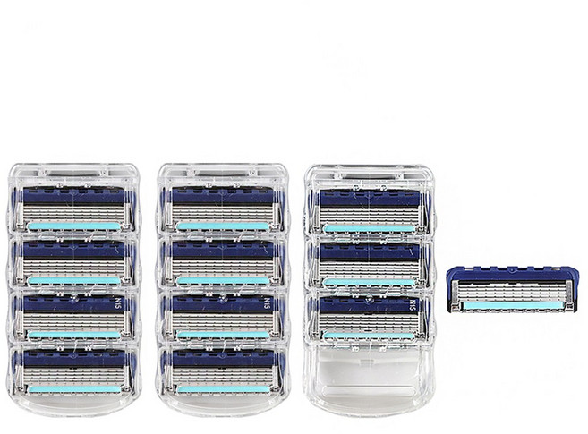 온비유 퓨전 프로글라이드 프리미엄 밀착 5중 면도날 질레트 호환, 3개, 4개입