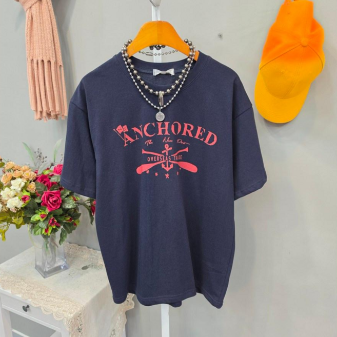 앵커 데일리 반크롭 반팔티셔츠