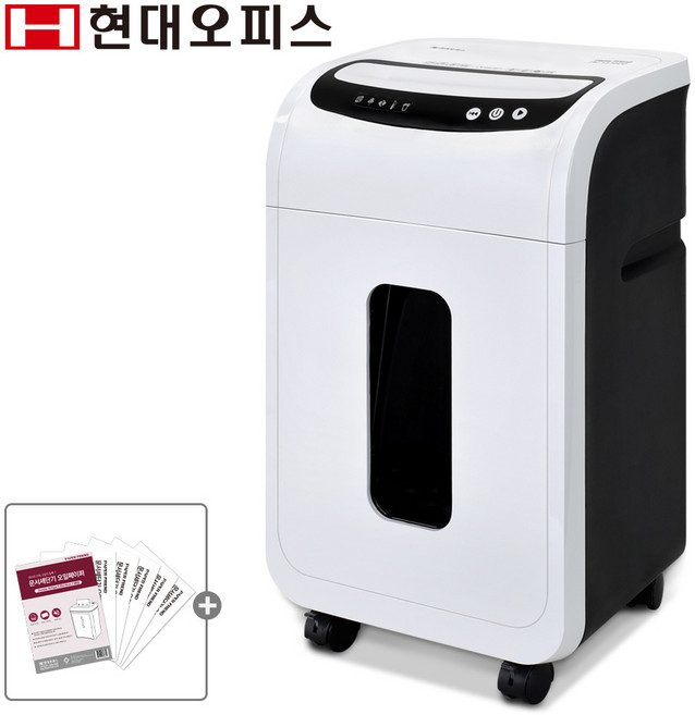 페이퍼프랜드 현대오피스 문서세단기 30L + 오일 페이퍼, PK-1316CD, 블랙