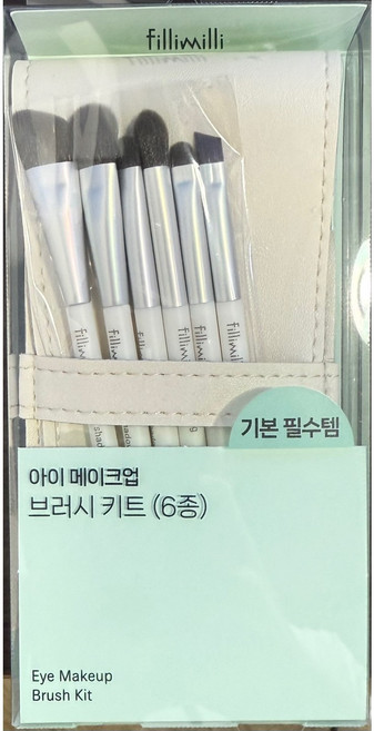 정품) 필리밀리 아이 메이크업 브러시 6종 키트 + 전용 케이스 올리브영브러쉬 아메브, 1개, 6type