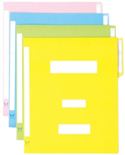 칼라정부화일 A4 40매입(핑크/연두/하늘/노랑/각10매씩)