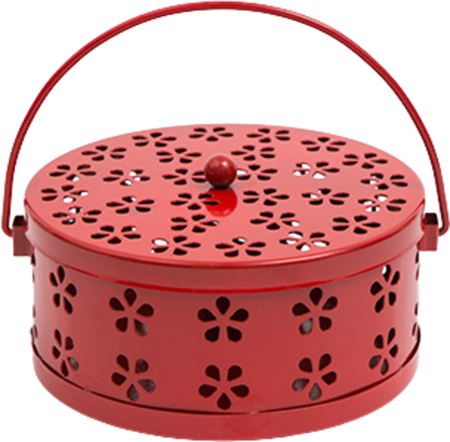 엔틱 캠핑 모기향 거치대, 레드