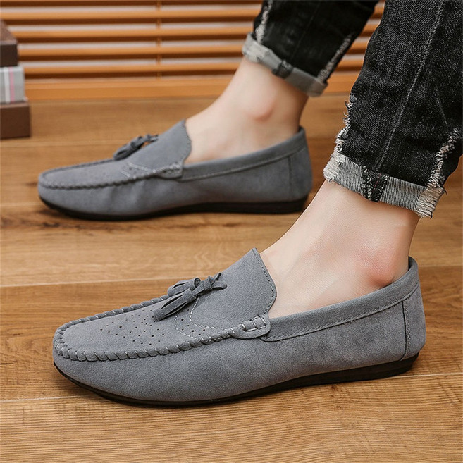 besteffie 고급 남성 가죽 슬립온 로퍼 구두 편안한 깔끔한 코디 데일리룩 오피스룩 스웨이드 캐주얼 패션 신발 K82