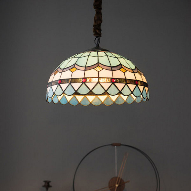 스테인드 글라스 1등 블루웨이브 펜던트 조명
