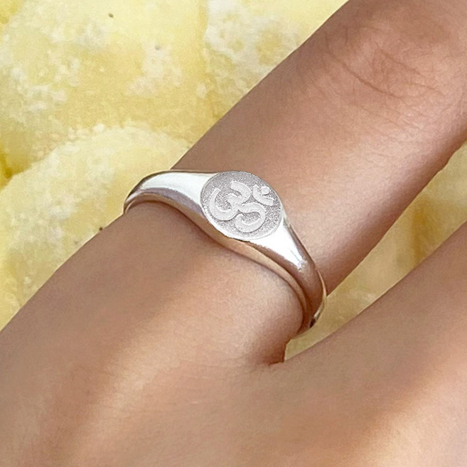 반지소 잎새 실버925 옴자 소원 행운 절 불교 반지