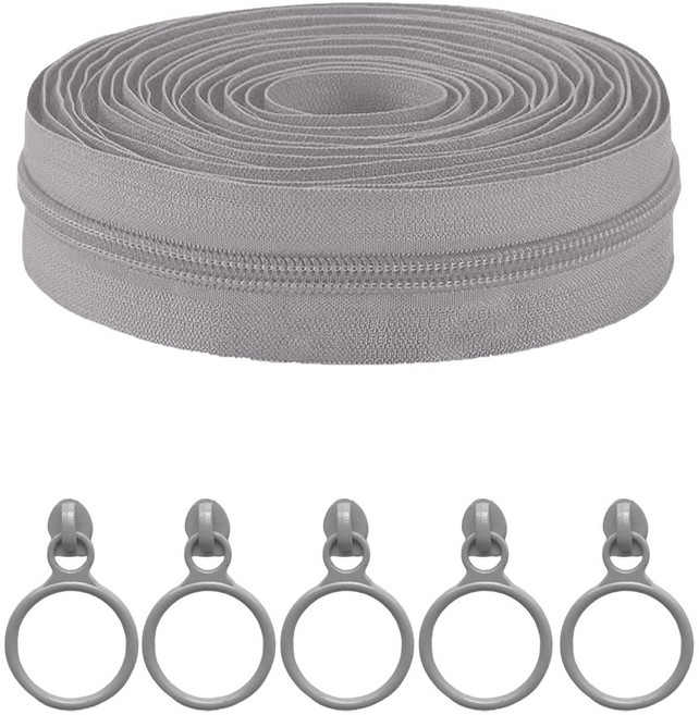 3호나일론 롤지퍼 400cm 3호 링고리슬라이더, 1개, 회색