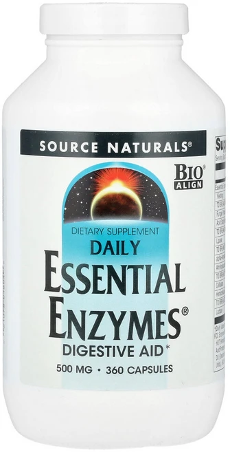 소스내츄럴스 아밀라아제 효소 혼합 500mg 360 캡슐 섬유소 리파아제 프로테아제, 360정, 1개 - 쿠팡