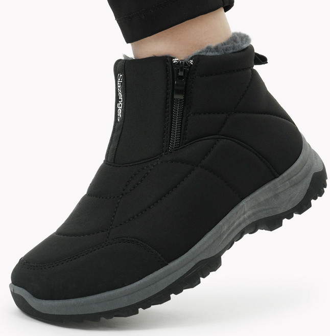 슈패리 남성 방한화 남자 패딩 신발 여성 털신발 지퍼 미끄럼방지 털 부츠 커플 겨울 신발 G1D74H