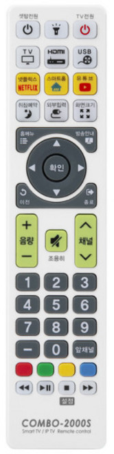 낫투 설정형 국내외 만능 TV 셋탑 호환 리모컨, COMBO-2000S, 1개