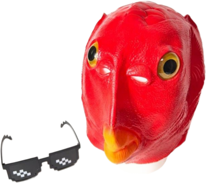 물고기 외계인 가면 인싸 선글라스 세트 코스프레 할로윈 파티 소품, 1개, 레드 SET