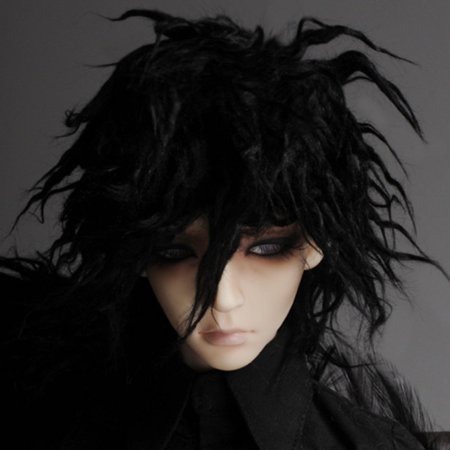 돌모아 구체관절인형 가발 SD 60cm 개성적인 모헤어 꽁지머리 블랙 (8-9) Tail style wig (Black)[D4], 1개