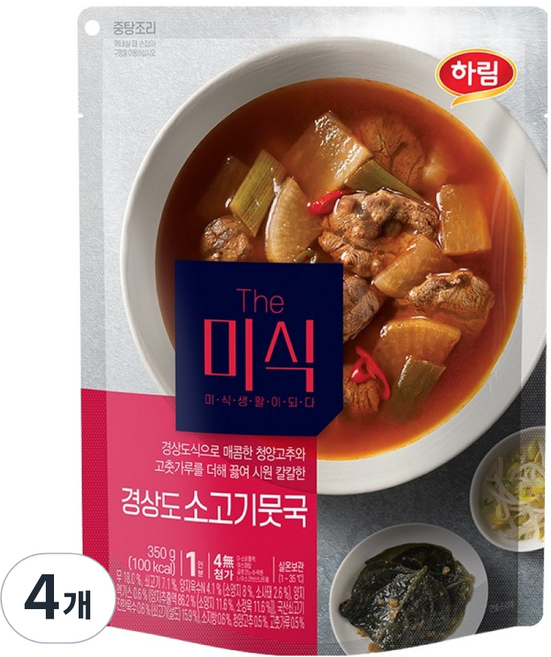 더미식 경상도 소고기뭇국, 350g, 4개