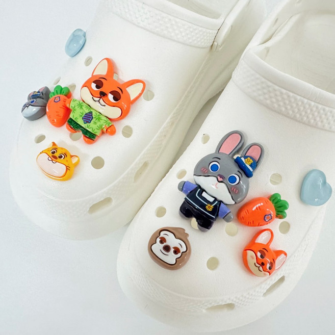 마제클로 닉주디 주토피아 파츠 세트 10pcs 신발꾸미기 파츠세트