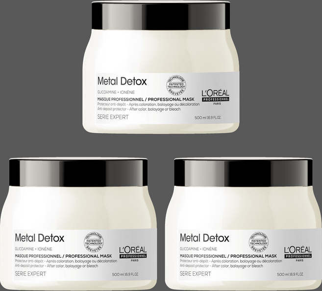 로레알 메탈 DX 디엑스 마스크 500ml x 3 염색 탈색 모발, 1개