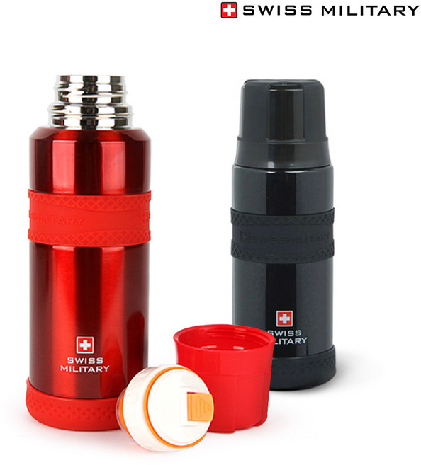 스위스밀리터리 RKB보온병 350ml 투썸 컵 텀블러 스텐러, RKB보온병 350ml_레드1P, 1개